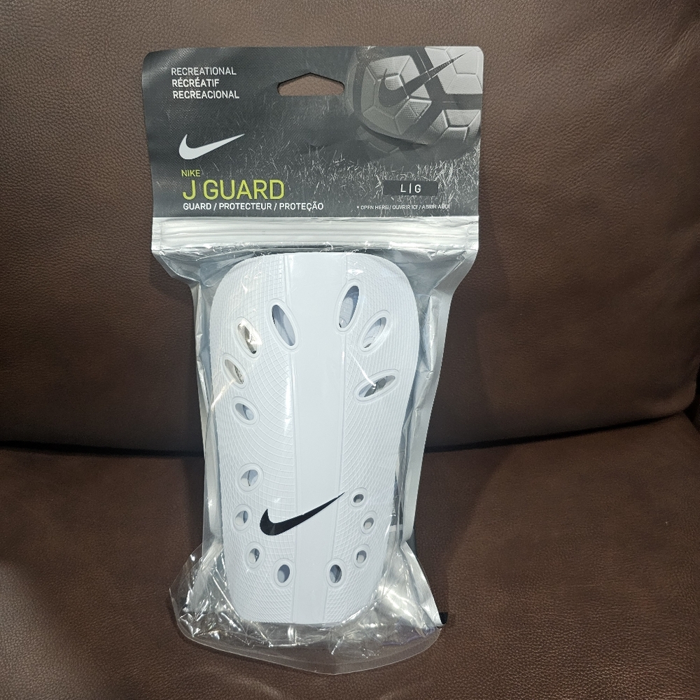 Nike J Guard Shin Guards in White and Black